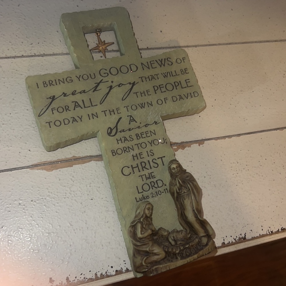Christian cross decor with prayer home decoration wall hanging or shelf bookcase - Picture 8 of 14